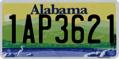 AL license plate 1AP3621