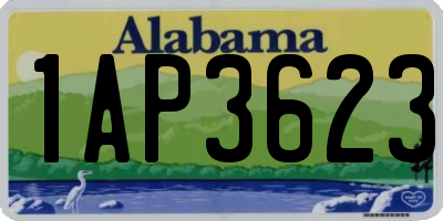 AL license plate 1AP3623