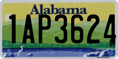 AL license plate 1AP3624