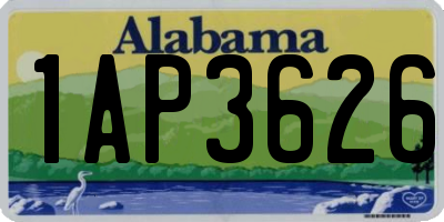 AL license plate 1AP3626