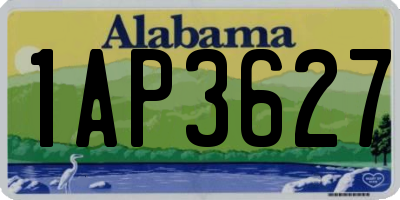 AL license plate 1AP3627