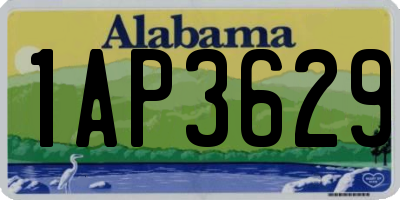 AL license plate 1AP3629