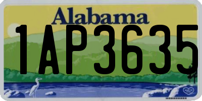 AL license plate 1AP3635