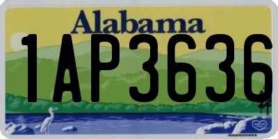 AL license plate 1AP3636