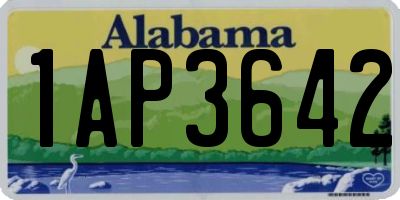 AL license plate 1AP3642