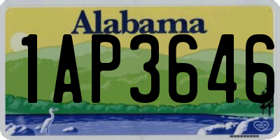 AL license plate 1AP3646