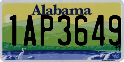 AL license plate 1AP3649
