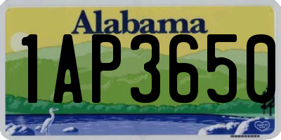 AL license plate 1AP3650