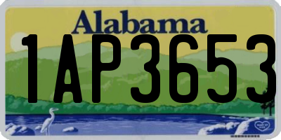 AL license plate 1AP3653