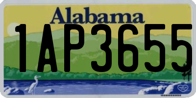AL license plate 1AP3655