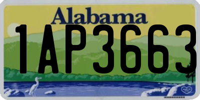 AL license plate 1AP3663