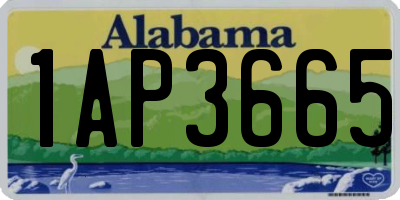 AL license plate 1AP3665