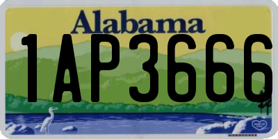 AL license plate 1AP3666