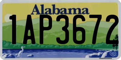 AL license plate 1AP3672