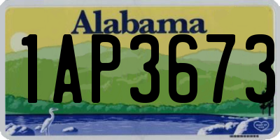 AL license plate 1AP3673
