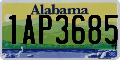 AL license plate 1AP3685