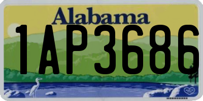AL license plate 1AP3686