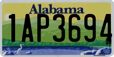 AL license plate 1AP3694