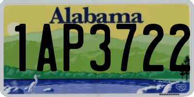 AL license plate 1AP3722