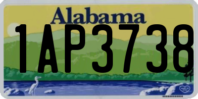 AL license plate 1AP3738