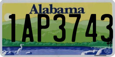 AL license plate 1AP3743