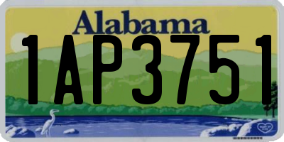 AL license plate 1AP3751