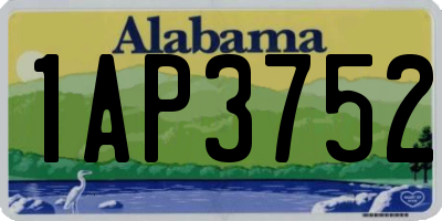 AL license plate 1AP3752