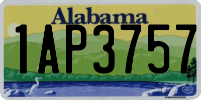 AL license plate 1AP3757