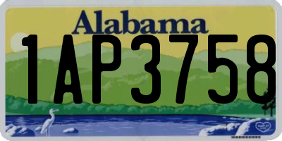 AL license plate 1AP3758