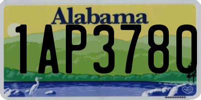 AL license plate 1AP3780