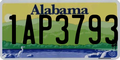AL license plate 1AP3793