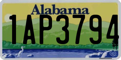 AL license plate 1AP3794