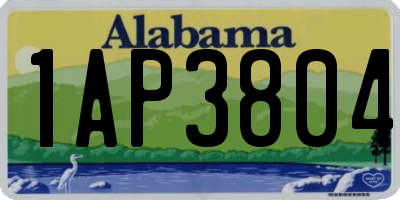 AL license plate 1AP3804