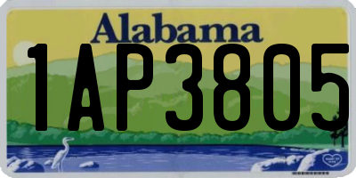 AL license plate 1AP3805