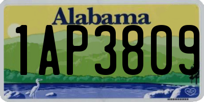 AL license plate 1AP3809