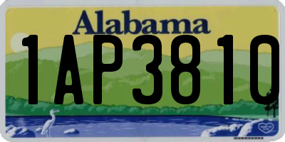 AL license plate 1AP3810