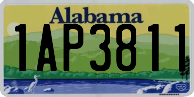 AL license plate 1AP3811