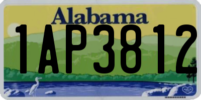 AL license plate 1AP3812