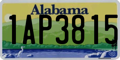 AL license plate 1AP3815