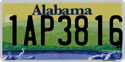 AL license plate 1AP3816