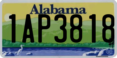 AL license plate 1AP3818