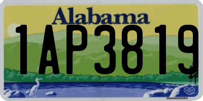 AL license plate 1AP3819