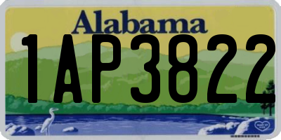 AL license plate 1AP3822