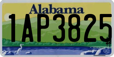 AL license plate 1AP3825