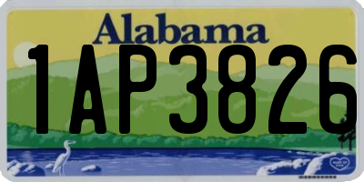 AL license plate 1AP3826