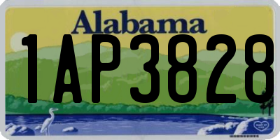 AL license plate 1AP3828