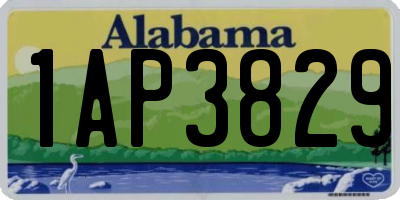 AL license plate 1AP3829
