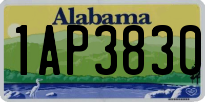 AL license plate 1AP3830