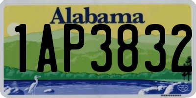 AL license plate 1AP3832