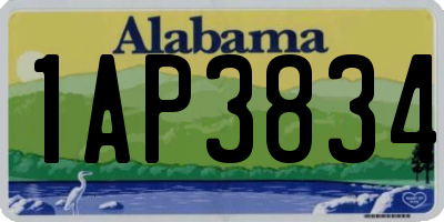AL license plate 1AP3834